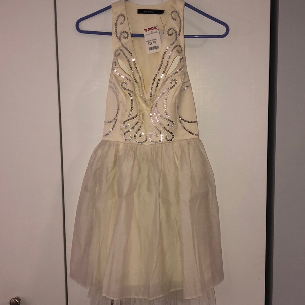 cream dress